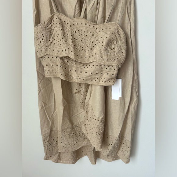 Jason Wu Tan Crop Eyelet and Skirt Set - Picture 3 of 7